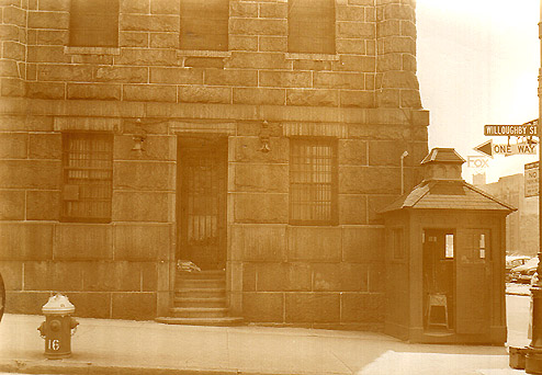 Raymond St. Jail: Officer's booth at Willoughby and Ashland.