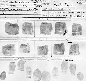 8x8 Inch Fingerprint Card