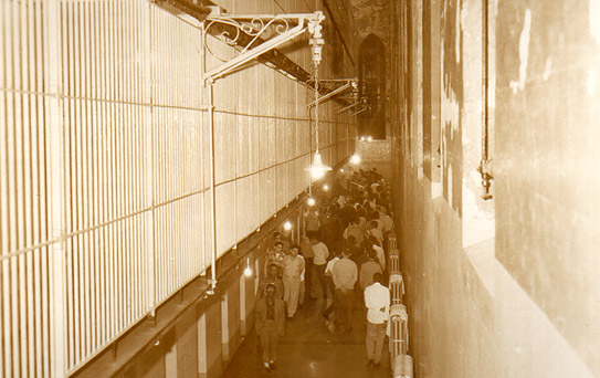 Raymond St. Jail: South 1 inmates' inside walk.