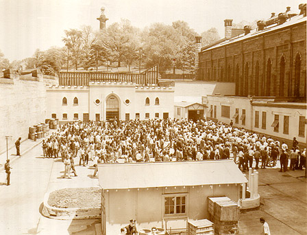 Raymond St. Jail: 'Outside Walk' in yard.